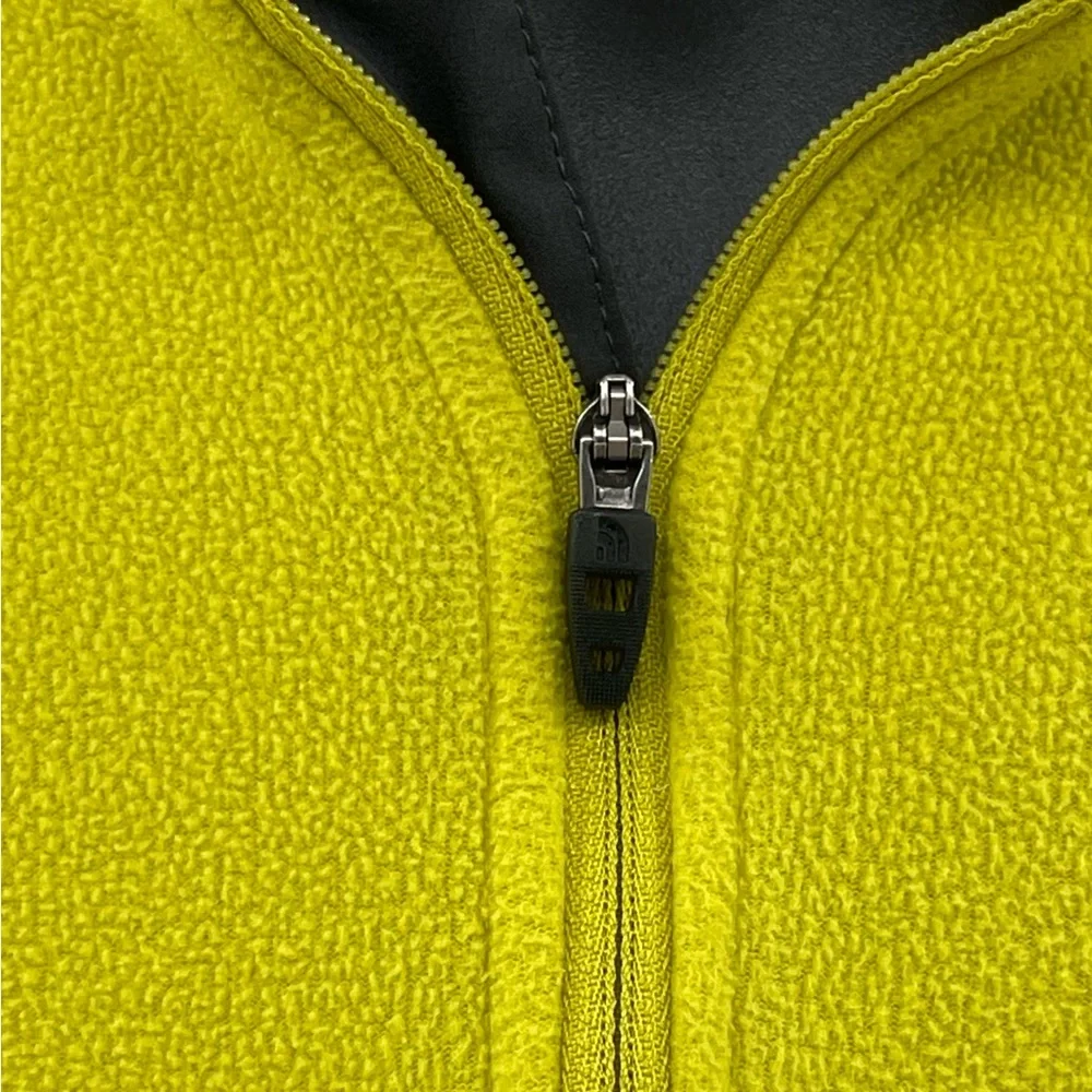 The North Face Mens 1/4 Zip Fleece Yellow Green Flash Dry Size M (Tagged L) A3ZX